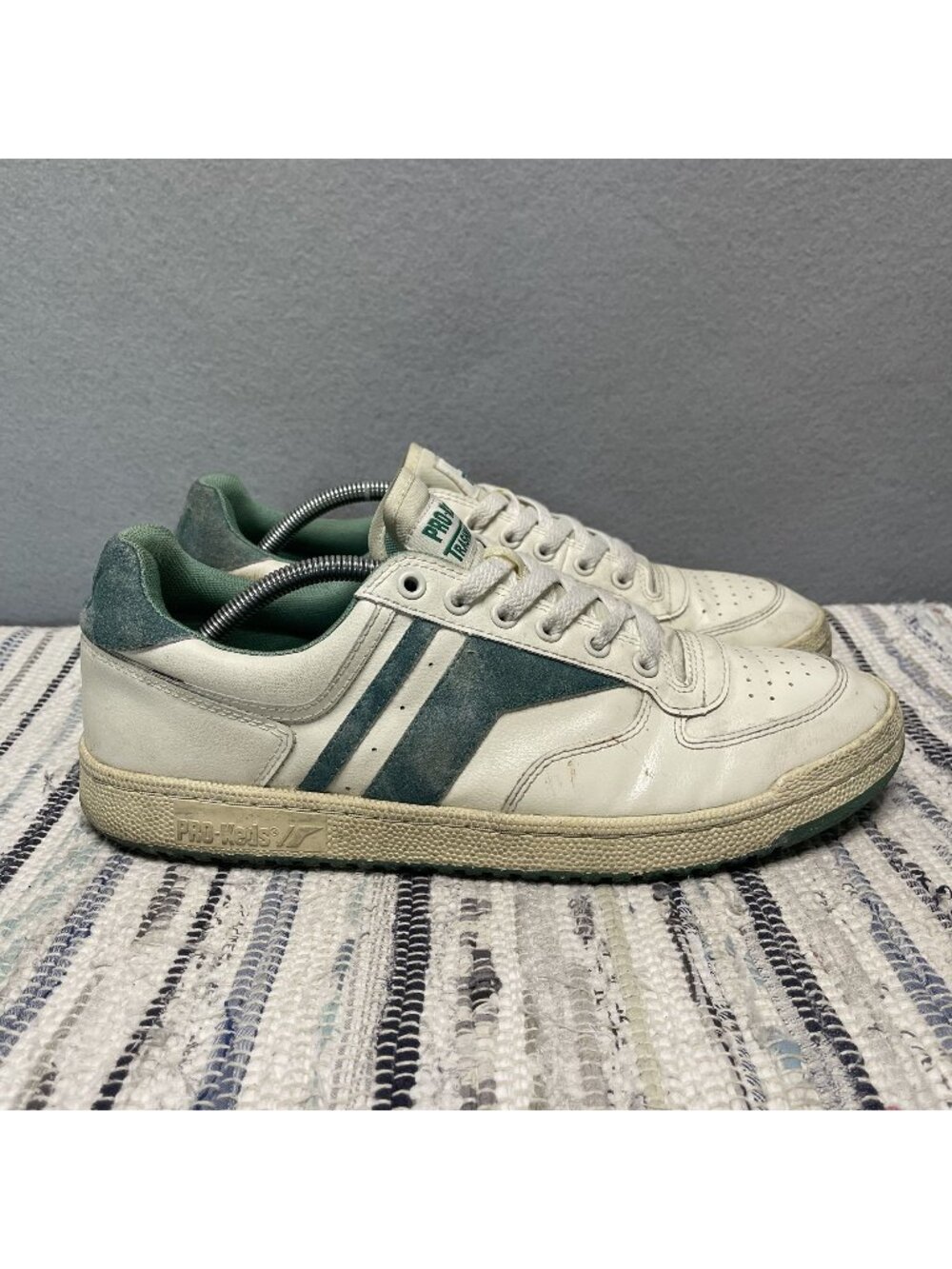 Pro-Keds X Trashmangrn TMG Skyhawk Sneakers Size 12 White & Green Leather